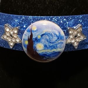 Starry night snap jewelry bracelet.
